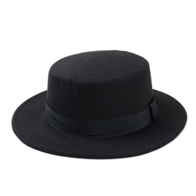 Boater Flat Top Hat