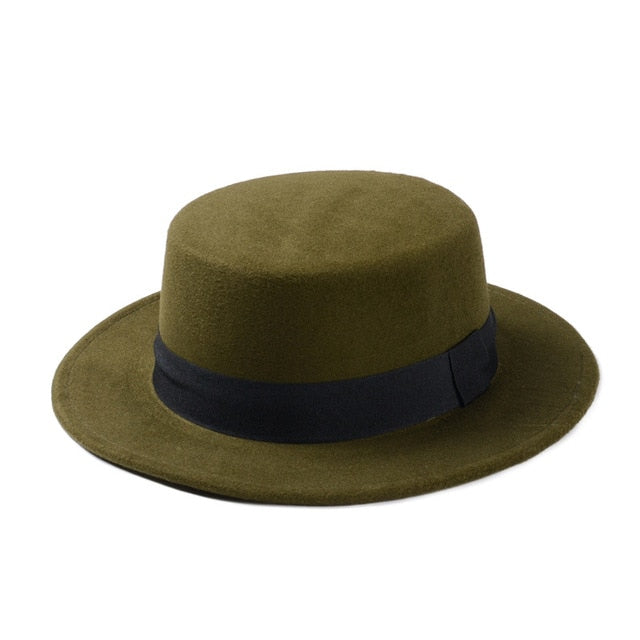 Boater Flat Top Hat
