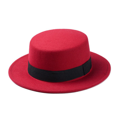 Boater Flat Top Hat
