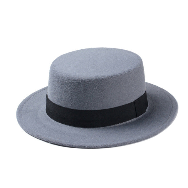 Boater Flat Top Hat