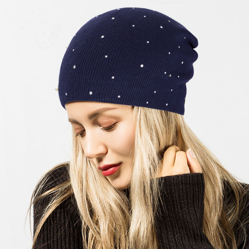 Pearl Winter Hat Women
