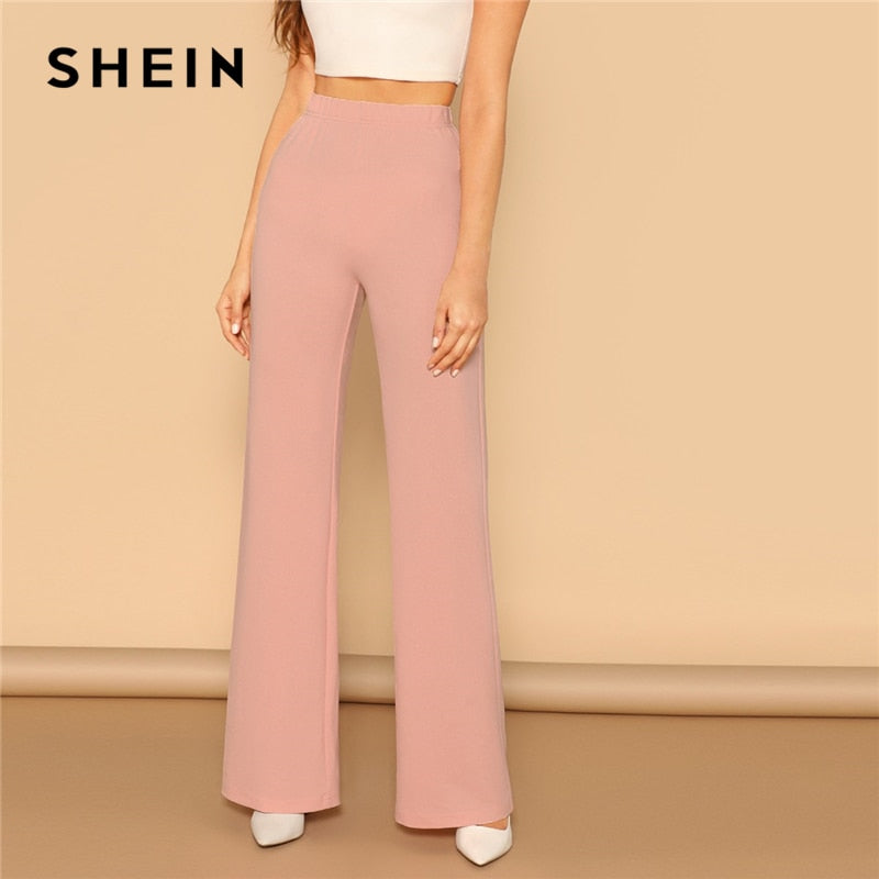 SHEIN Pink Elastic Pants