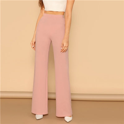 SHEIN Pink Elastic Pants