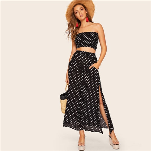 SHEIN Boho Polka Dot dress
